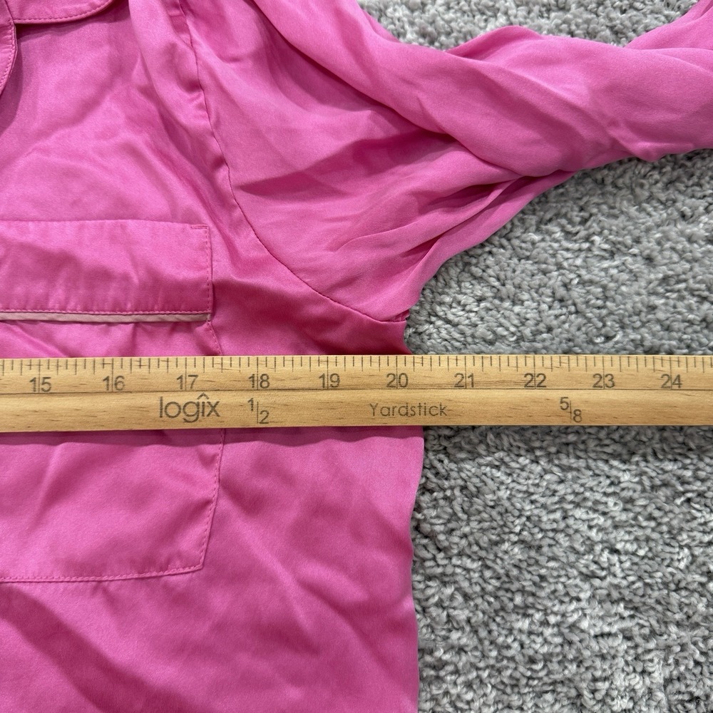 Eberjey Inez Washable Silk Pajama Set Top Pants S Pink Quiet Luxury Breathable - Picture 3 of 16
